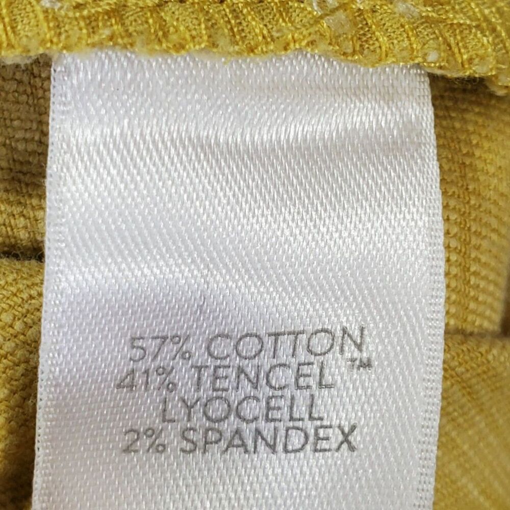 Jjill Pants‎ Womens Size 4 Yellow Cotton Tencel Spandex Mix - Picture 4 of 7